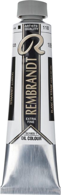 REMBRANDT OIL 40ML TITANIUM WHITE LINSEED 118