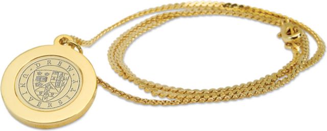Drew University 23K Gold Plated Necklace and Pendant