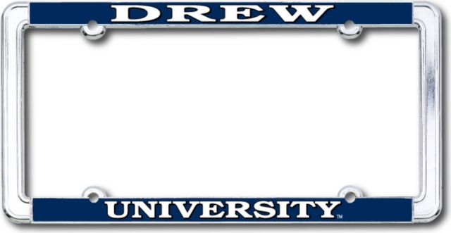 Drew University Thin Dome License Plate Frame