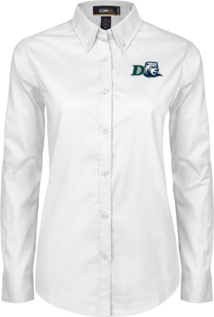 Drew University Womens Twill Button Down Long Sleeve  Drew University Rangers Primary Mark - ONLINE ONLY