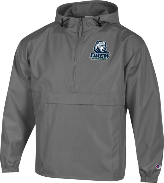 Drew University Champion Packable Jacket Drew Rangers with Mascot Stacked - ONLINE ONLY