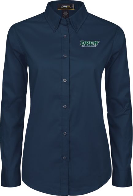 Drew University Womens Twill Button Down Long Sleeve  Drew Rangers - ONLINE ONLY