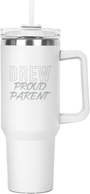 Drew University Hippo Mug & Straw Lid with Twist Closure 40 oz Drew Proud Parent Engraved - ONLINE ONLY