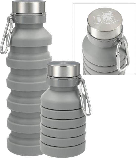 Drew University Zigoo Silicone Collapsible Bottle 18oz Drew University Rangers Primary Mark Reversed Engraved - ONLINE ONLY